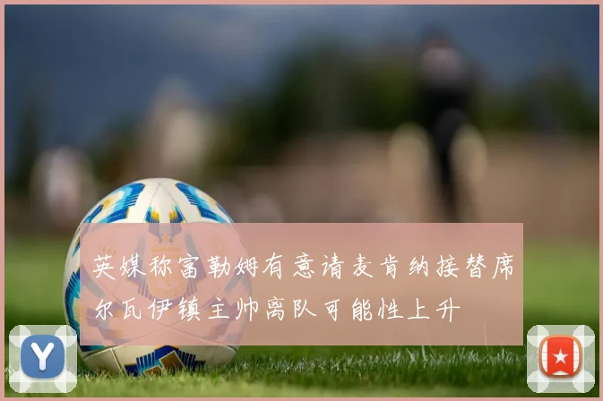 英媒称富勒姆有意请麦肯纳接替席尔瓦伊镇主帅离队可能性上升